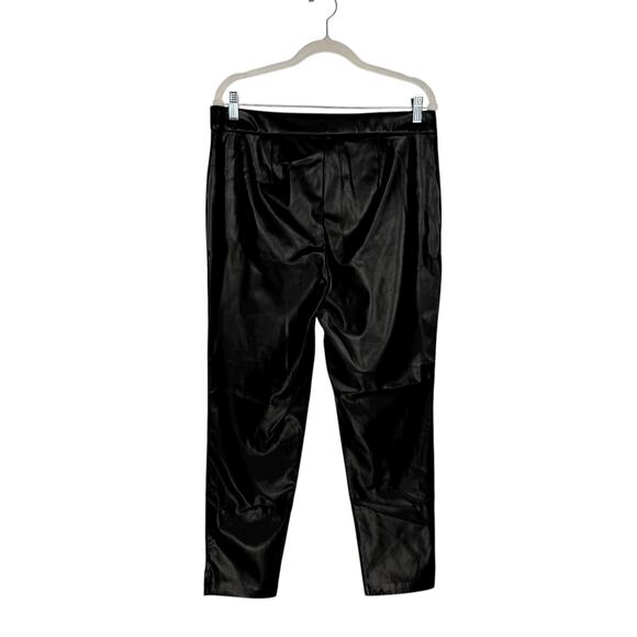 NWT Michael Michael Kors Rocker Edgy Faux Leather Legging Pants Felt Lined Large - Picture 2 of 13